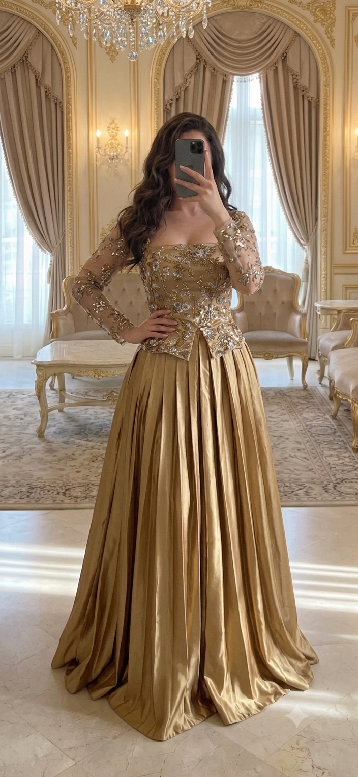 Golden karakou dress
